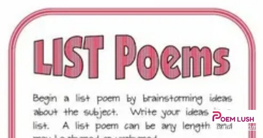 List of Poems