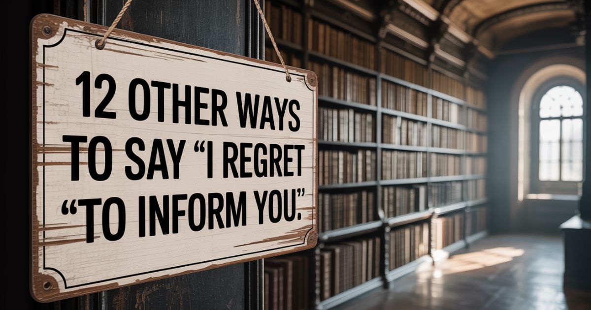 12 Other Ways to Say “I Regret to Inform You”