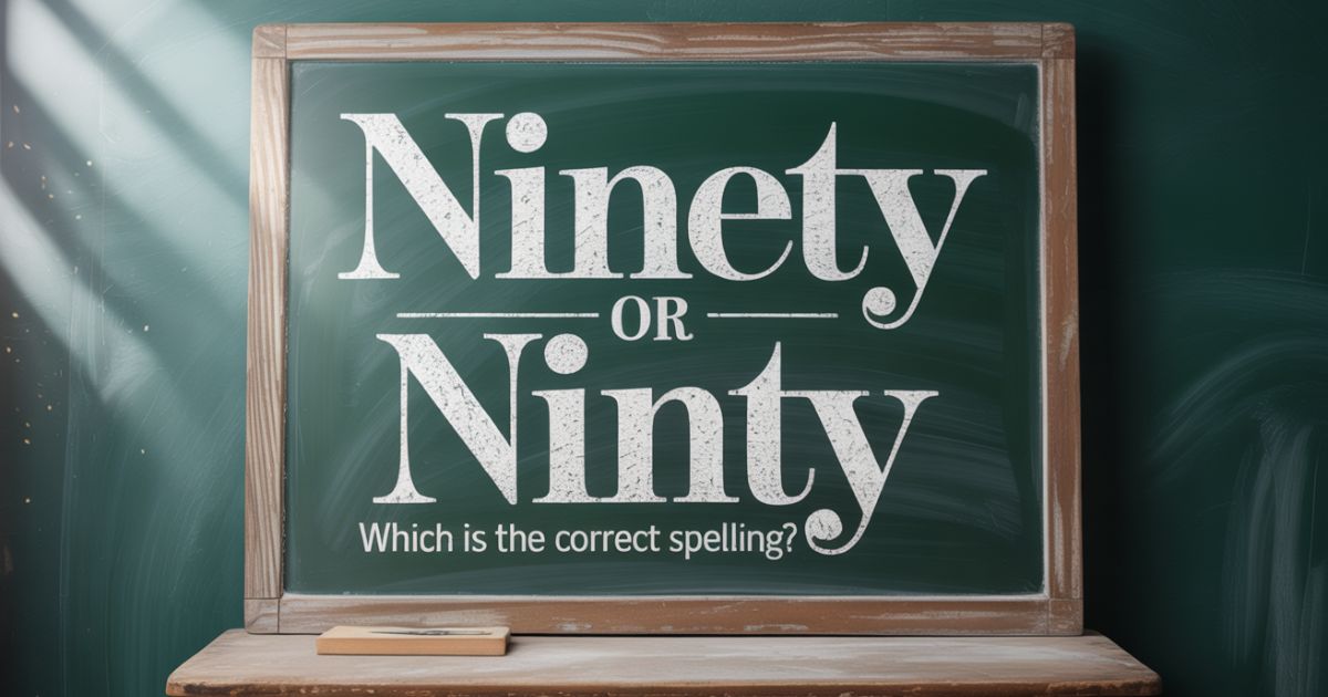 Ninety or Ninty: Which Is the Correct Spelling?