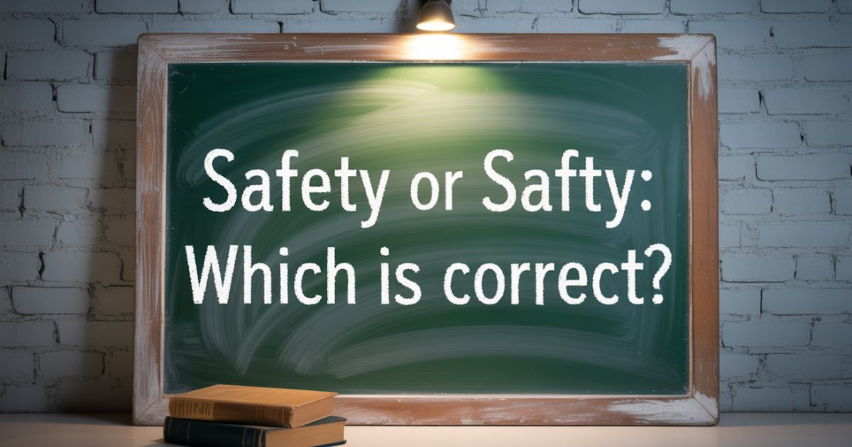 Safety or Safty: Which Is Correct?