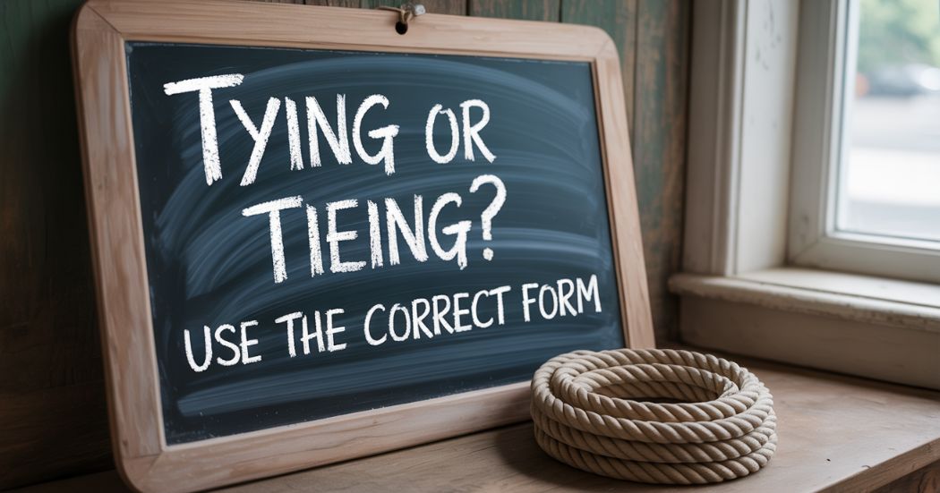 Tying or Tieing Use the Correct Form