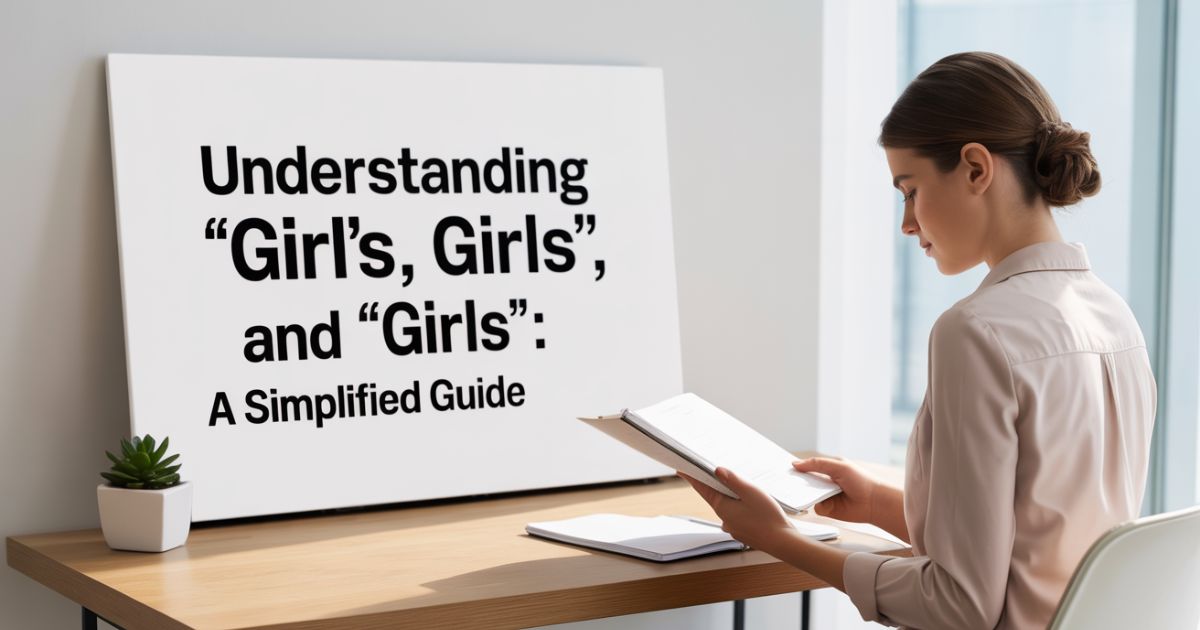 Understanding “Girl’s,” “Girls’,” and “Girls”: A Simplified Guide